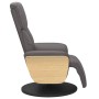 Sillón reclinable con reposapiés cuero sintético gris en Sillones | Comprar online en Foru.es