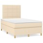 Cama box spring con colchón tela color crema 120x200 cm de vidaXL, Camas y somieres - Ref: Foro24-3142326, Precio: 418,91 €, ...