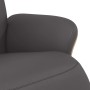 Sillón reclinable con reposapiés cuero sintético gris en Sillones | Comprar online en Foru.es