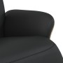 Sillón reclinable con reposapiés cuero sintético negro en Sillones | Comprar online en Foru.es