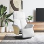 Sillón reclinable con reposapiés cuero sintético blanco en Sillones | Comprar online en Foru.es