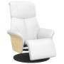 Sillón reclinable con reposapiés cuero sintético blanco en Sillones | Comprar online en Foru.es