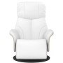 Sillón reclinable con reposapiés cuero sintético blanco en Sillones | Comprar online en Foru.es