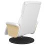 Sillón reclinable con reposapiés cuero sintético blanco en Sillones | Comprar online en Foru.es