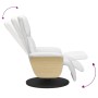 Sillón reclinable con reposapiés cuero sintético blanco en Sillones | Comprar online en Foru.es