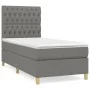 Box spring bed with dark gray fabric mattress 90x200 cm by vidaXL, Beds and slatted bases - Ref: Foro24-3142546, Price: 365,6...