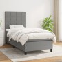 Cama box spring con colchón tela gris oscuro 100x200 cm de vidaXL, Camas y somieres - Ref: Foro24-3141754, Precio: 359,49 €, ...
