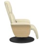 Sillón reclinable masaje con reposapiés cuero sintético crema en Sillones | Comprar online en Foru.es