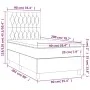 Box spring bed with dark gray fabric mattress 90x200 cm by vidaXL, Beds and slatted bases - Ref: Foro24-3142546, Price: 365,6...