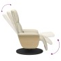 Sillón reclinable masaje con reposapiés cuero sintético crema en Sillones | Comprar online en Foru.es