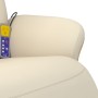 Sillón reclinable masaje con reposapiés cuero sintético crema en Sillones | Comprar online en Foru.es