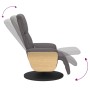 Sillón reclinable de masaje con reposapiés cuero sintético gris en Sillones | Comprar online en Foru.es