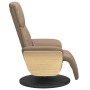 Sillón reclinable masaje reposapiés cuero sintético capuchino en Sillones | Comprar online en Foru.es