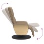 Sillón reclinable masaje reposapiés cuero sintético capuchino en Sillones | Comprar online en Foru.es
