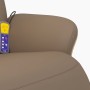 Sillón reclinable masaje reposapiés cuero sintético capuchino en Sillones | Comprar online en Foru.es