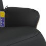 Sillón reclinable masaje con reposapiés cuero sintético negro en Sillones | Comprar online en Foru.es