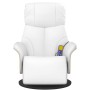 Sillón reclinable masaje con reposapiés cuero sintético blanco en Sillones | Comprar online en Foru.es