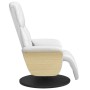 Sillón reclinable masaje con reposapiés cuero sintético blanco en Sillones | Comprar online en Foru.es