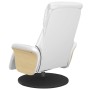 Sillón reclinable masaje con reposapiés cuero sintético blanco en Sillones | Comprar online en Foru.es
