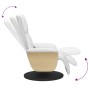 Sillón reclinable masaje con reposapiés cuero sintético blanco en Sillones | Comprar online en Foru.es