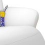 Sillón reclinable masaje con reposapiés cuero sintético blanco en Sillones | Comprar online en Foru.es