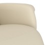 Sillón reclinable con reposapiés cuero sintético color crema en Sillones | Comprar online en Foru.es