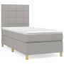 Cama box spring con colchón tela gris claro 90x190 cm de vidaXL, Camas y somieres - Ref: Foro24-3142297, Precio: 302,11 €, De...