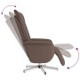 Sillón reclinable con reposapiés cuero sintético marrón en Sillones | Comprar online en Foru.es