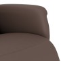 Sillón reclinable con reposapiés cuero sintético marrón en Sillones | Comprar online en Foru.es