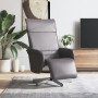 Sillón reclinable con reposapiés cuero sintético gris en Sillones | Comprar online en Foru.es