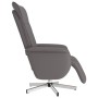 Sillón reclinable con reposapiés cuero sintético gris en Sillones | Comprar online en Foru.es