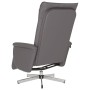 Sillón reclinable con reposapiés cuero sintético gris en Sillones | Comprar online en Foru.es