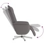Sillón reclinable con reposapiés cuero sintético gris en Sillones | Comprar online en Foru.es