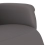 Sillón reclinable con reposapiés cuero sintético gris en Sillones | Comprar online en Foru.es