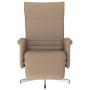 Sillón reclinable con reposapiés cuero sintético capuchino en Sillones | Comprar online en Foru.es