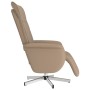Sillón reclinable con reposapiés cuero sintético capuchino en Sillones | Comprar online en Foru.es