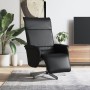 Sillón reclinable con reposapiés cuero sintético negro en Sillones | Comprar online en Foru.es