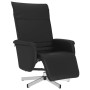 Sillón reclinable con reposapiés cuero sintético negro en Sillones | Comprar online en Foru.es