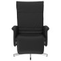 Sillón reclinable con reposapiés cuero sintético negro en Sillones | Comprar online en Foru.es