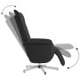 Sillón reclinable con reposapiés cuero sintético negro en Sillones | Comprar online en Foru.es