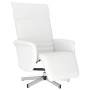 Sillón reclinable con reposapiés cuero sintético blanco en Sillones | Comprar online en Foru.es