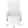 Sillón reclinable con reposapiés cuero sintético blanco en Sillones | Comprar online en Foru.es