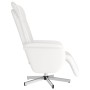 Sillón reclinable con reposapiés cuero sintético blanco en Sillones | Comprar online en Foru.es