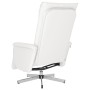 Sillón reclinable con reposapiés cuero sintético blanco en Sillones | Comprar online en Foru.es