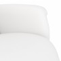 Sillón reclinable con reposapiés cuero sintético blanco en Sillones | Comprar online en Foru.es