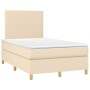 Cama box spring con colchón tela color crema 120x200 cm de vidaXL, Camas y somieres - Ref: Foro24-3142166, Precio: 432,48 €, ...