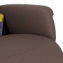 Sillón reclinable masaje con reposapiés cuero sintético marrón en Sillones | Comprar online en Foru.es
