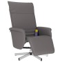 Sillón reclinable de masaje con reposapiés cuero sintético gris en Sillones | Comprar online en Foru.es