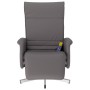 Sillón reclinable de masaje con reposapiés cuero sintético gris en Sillones | Comprar online en Foru.es
