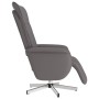 Sillón reclinable de masaje con reposapiés cuero sintético gris en Sillones | Comprar online en Foru.es